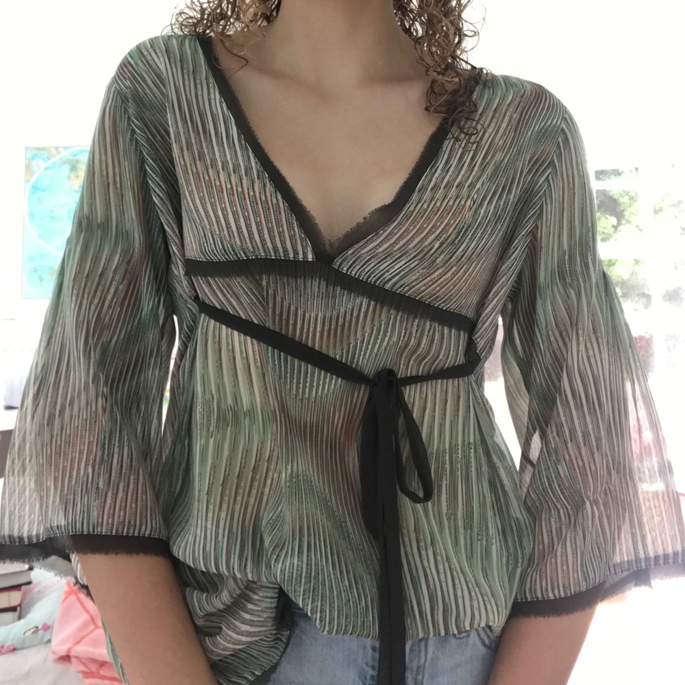 CAbi Boho Retro-Inspired Blouse